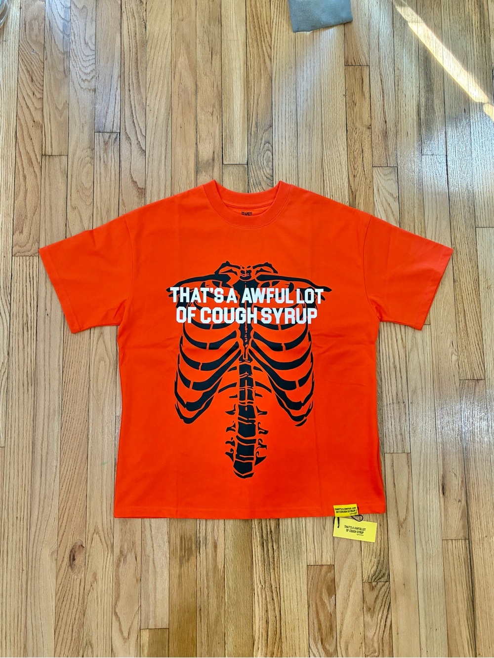 Awful lot of cough syrup “skeleton” graphic t shirt